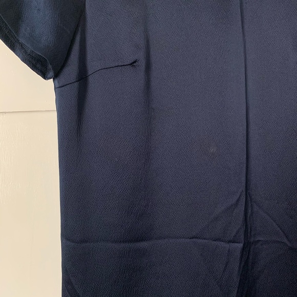 Club Monaco Navy Blue Silk Jewel Collar Dress - Picture 5 of 5